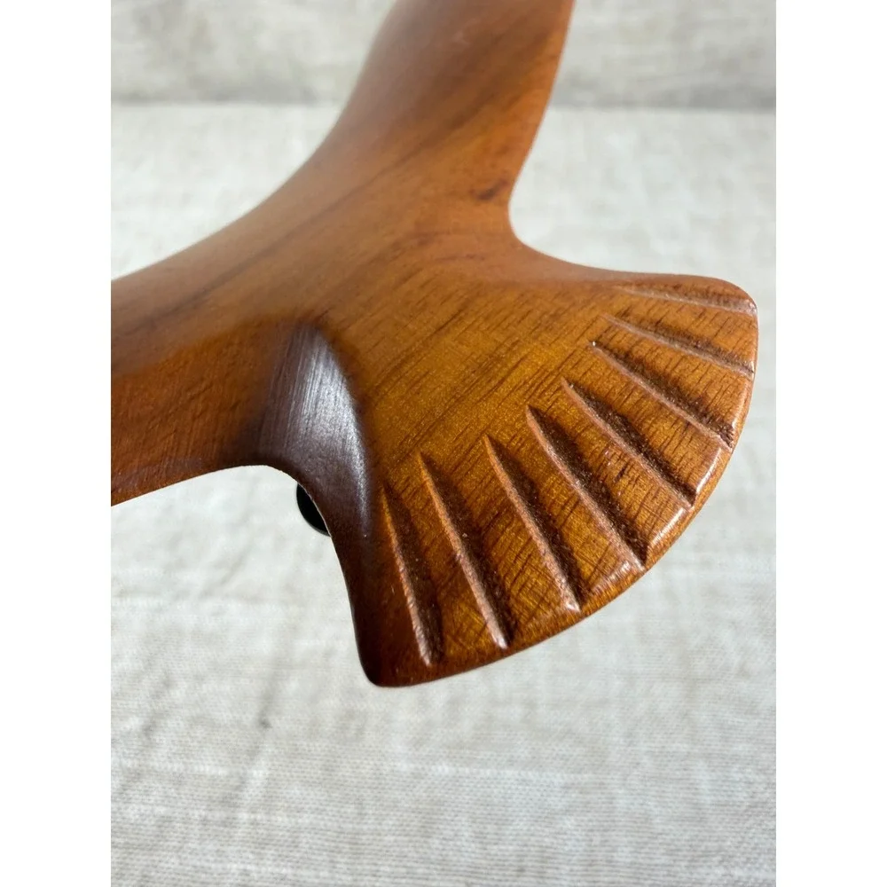 Vintage Mid Century Modern Hand Carved Wood Seagull Bird Wall Hanging Sculpture